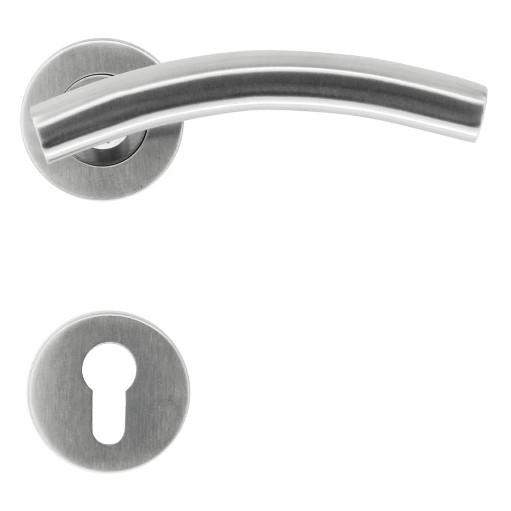 HDD Pro deurkruk GT Shape 19mm inox geborsteld gemonteerd op deur
