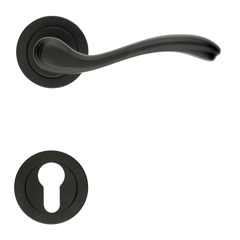 HDD Pro deurkruk Erica in mat zwart close-up