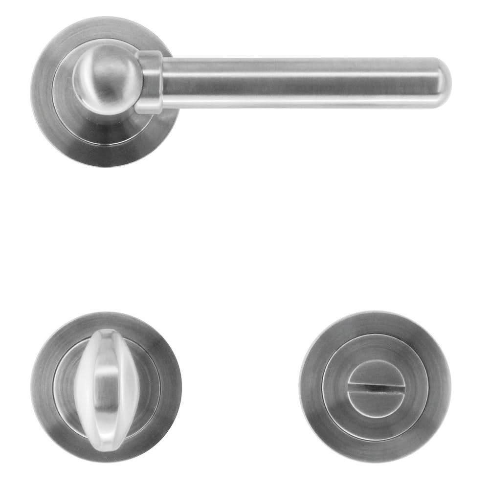 HDD Pro deurkruk Via inox look zijaanzicht