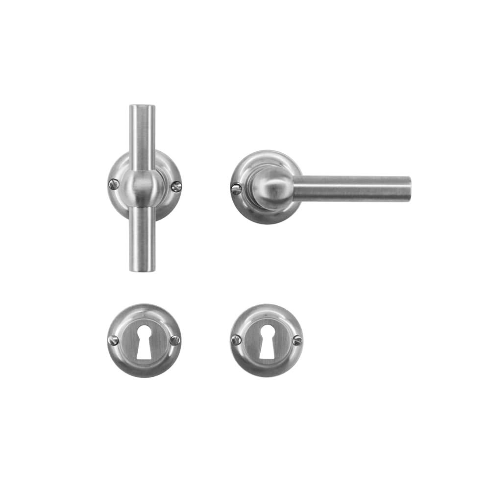 HDD Pro Petra deurkruk inox look – achterzijde