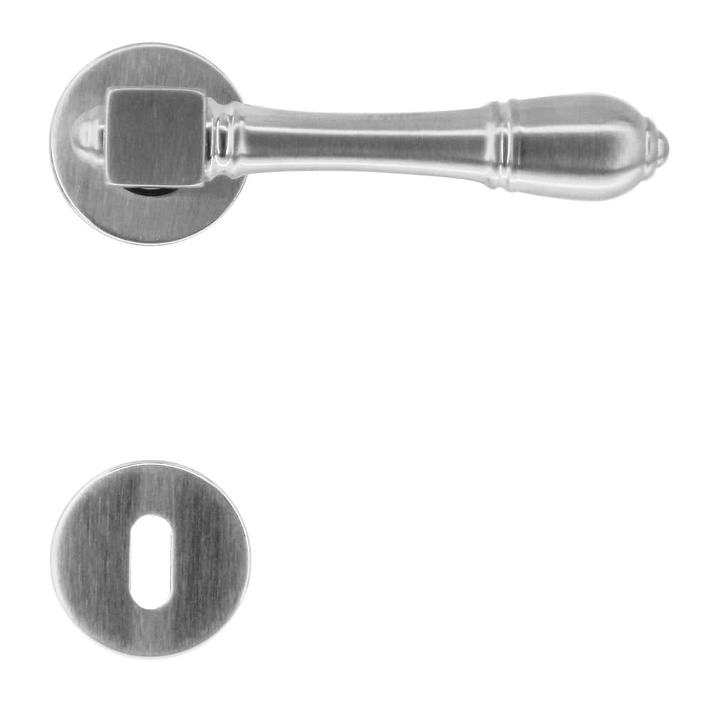 HDD Pro deurkruk Aldagonda inox look – zijaanzicht