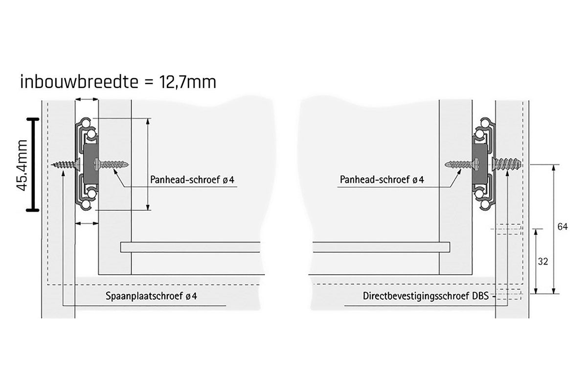 Ladegeleiders volledig uittrekbaar 40 kg 30 cm (set van 2) – productfoto