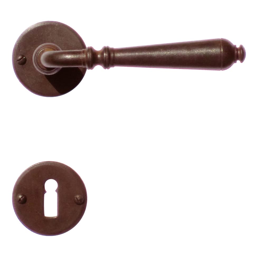 HDD Pro deurkruk Elegeance Roest Rond roest – gemonteerd op deur