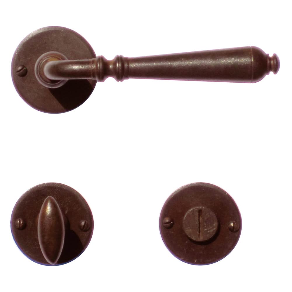 HDD Pro deurkruk Elegeance Roest Rond roest – zijaanzicht