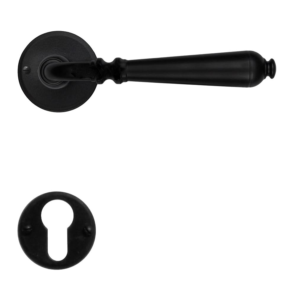 HDD Pro deurkruk Elegeance Zwart Rond zwart – sfeerbeeld