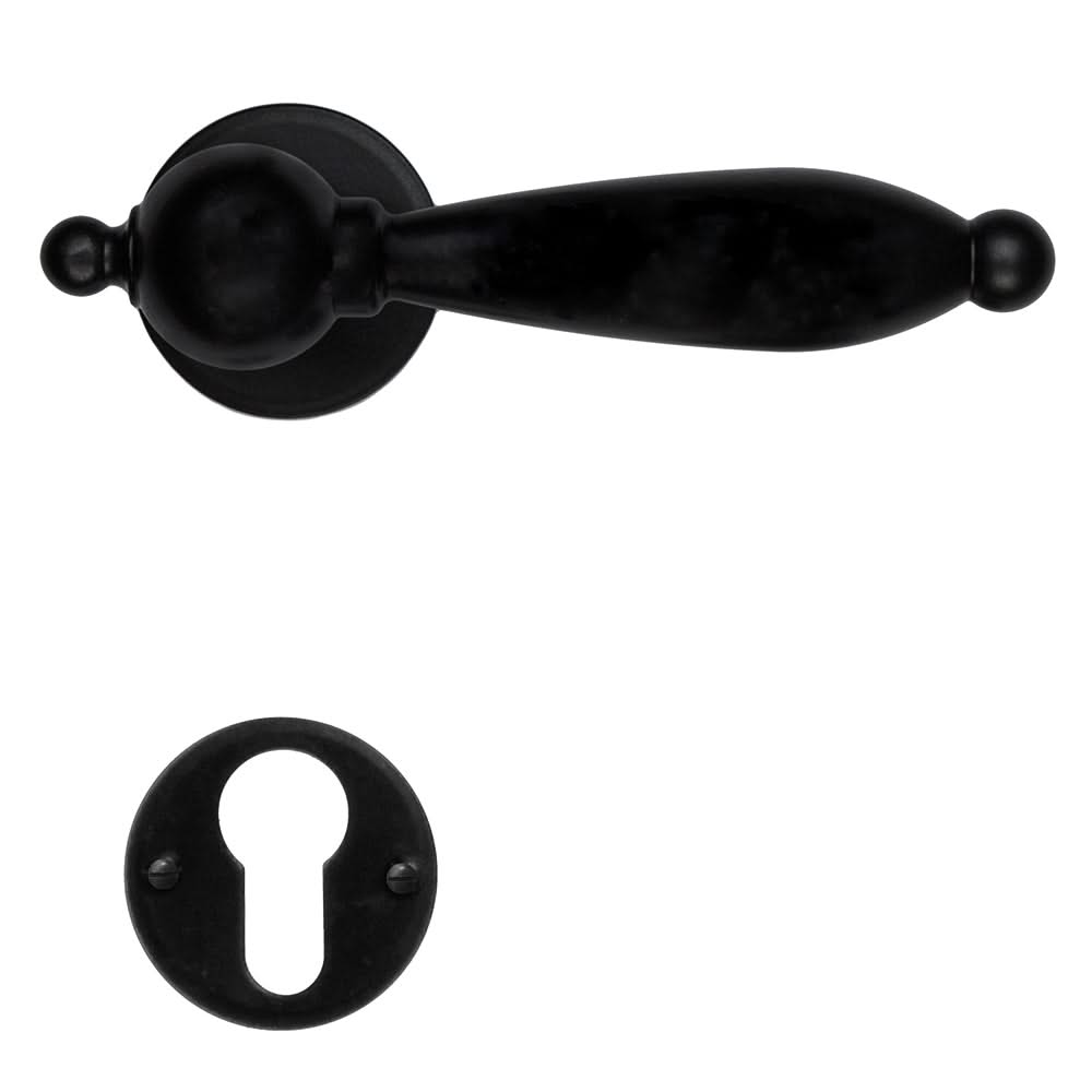 HDD Pro deurkruk Natalie zwart rond set per paar