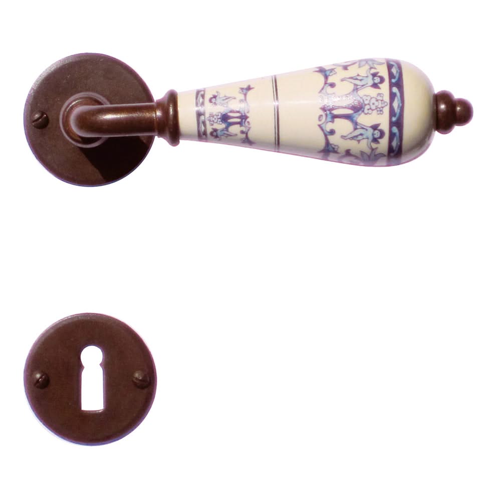 HDD Pro deurkruk Decor Roest Rond roest – gemonteerd op deur