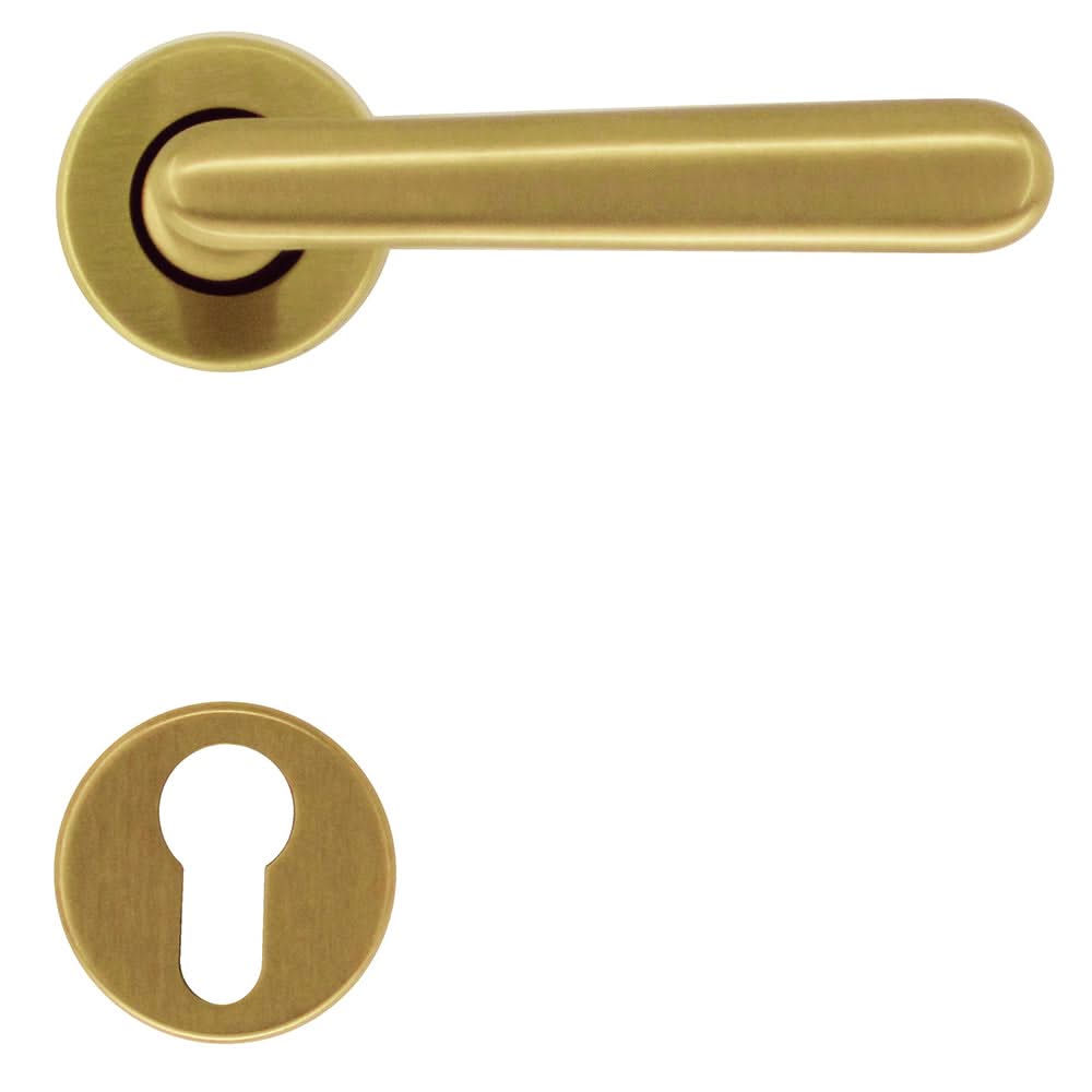 HDD Pro deurkruk Vera messing gelakt close-up