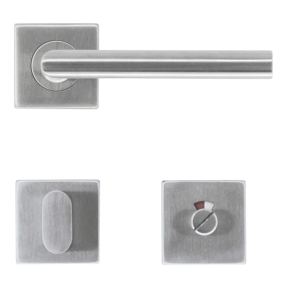 HDD Pro Square I Shape 16mm Inox Plus deurkruk – gemonteerd op binnendeur