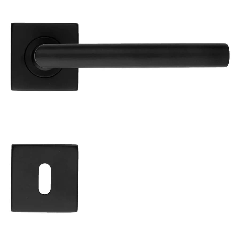 HDD Pro Square I Shape 16mm Zwart deurkruk – zijaanzicht