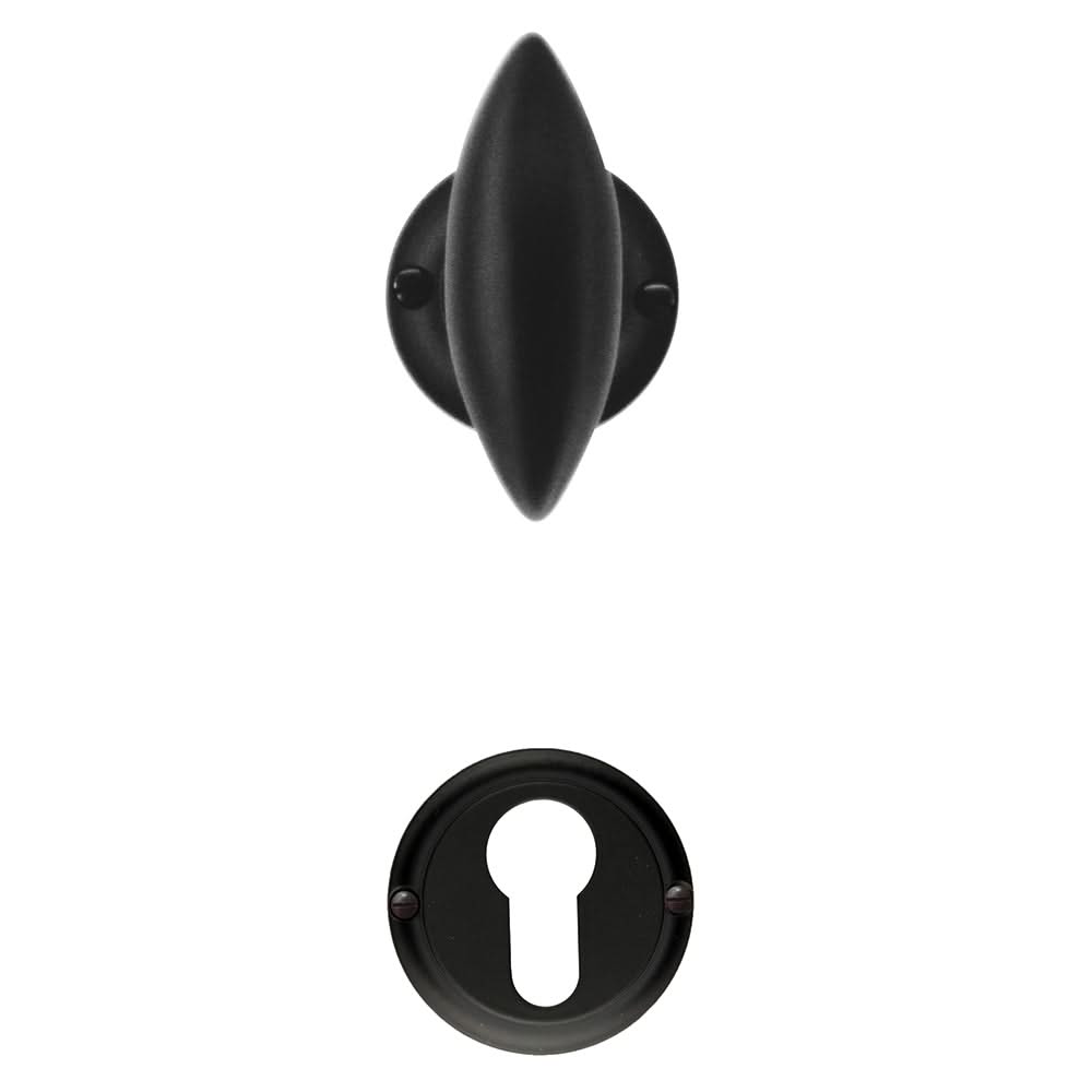 HDD Pro deurkruk Olina zwart gemonteerd op deur
