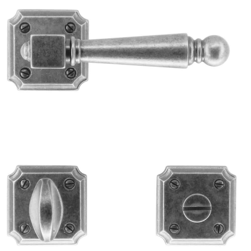 HDD Pro deurkruk RUBENS OLD SILVER – zijaanzicht