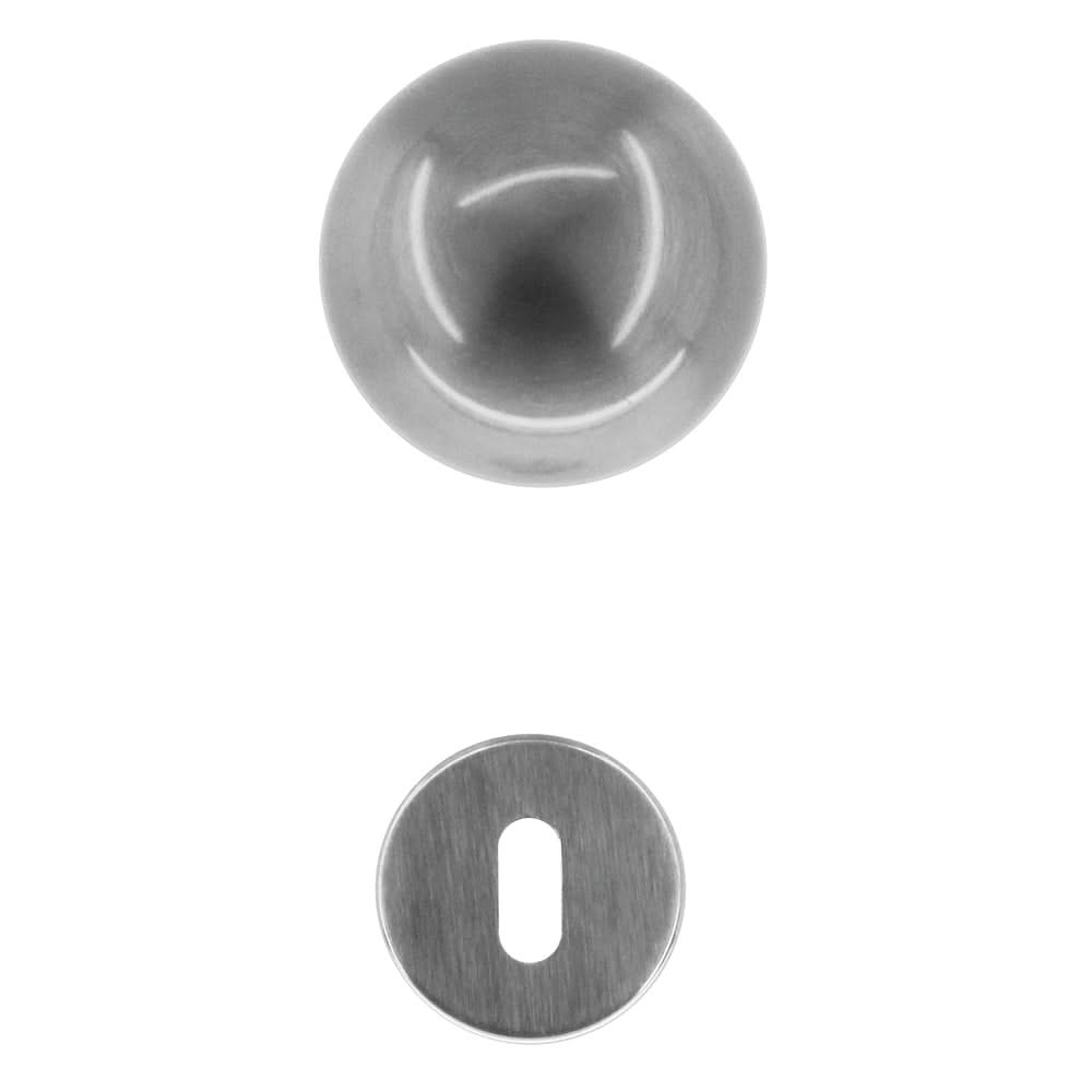 HDD Pro deurkruk Boccia inox look gemonteerd op deur