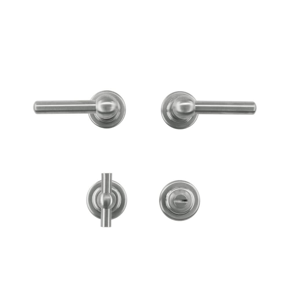 HDD Pro Petra deurkruk inox look – zijaanzicht