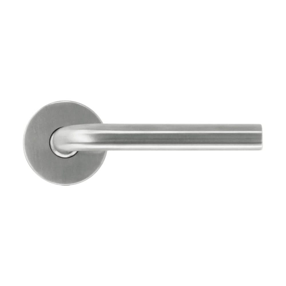 HDD Pro Deurkruk Pro Zero L-vorm 16 mm inox geborsteld – vooraanzicht