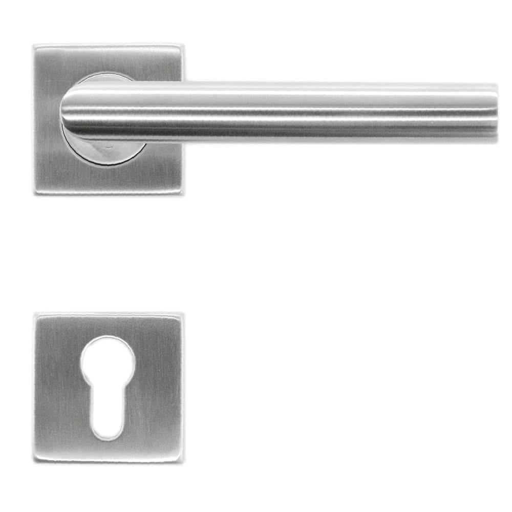 HDD Pro Square I Shape 19mm Inox Plus deurkruk – met rozet