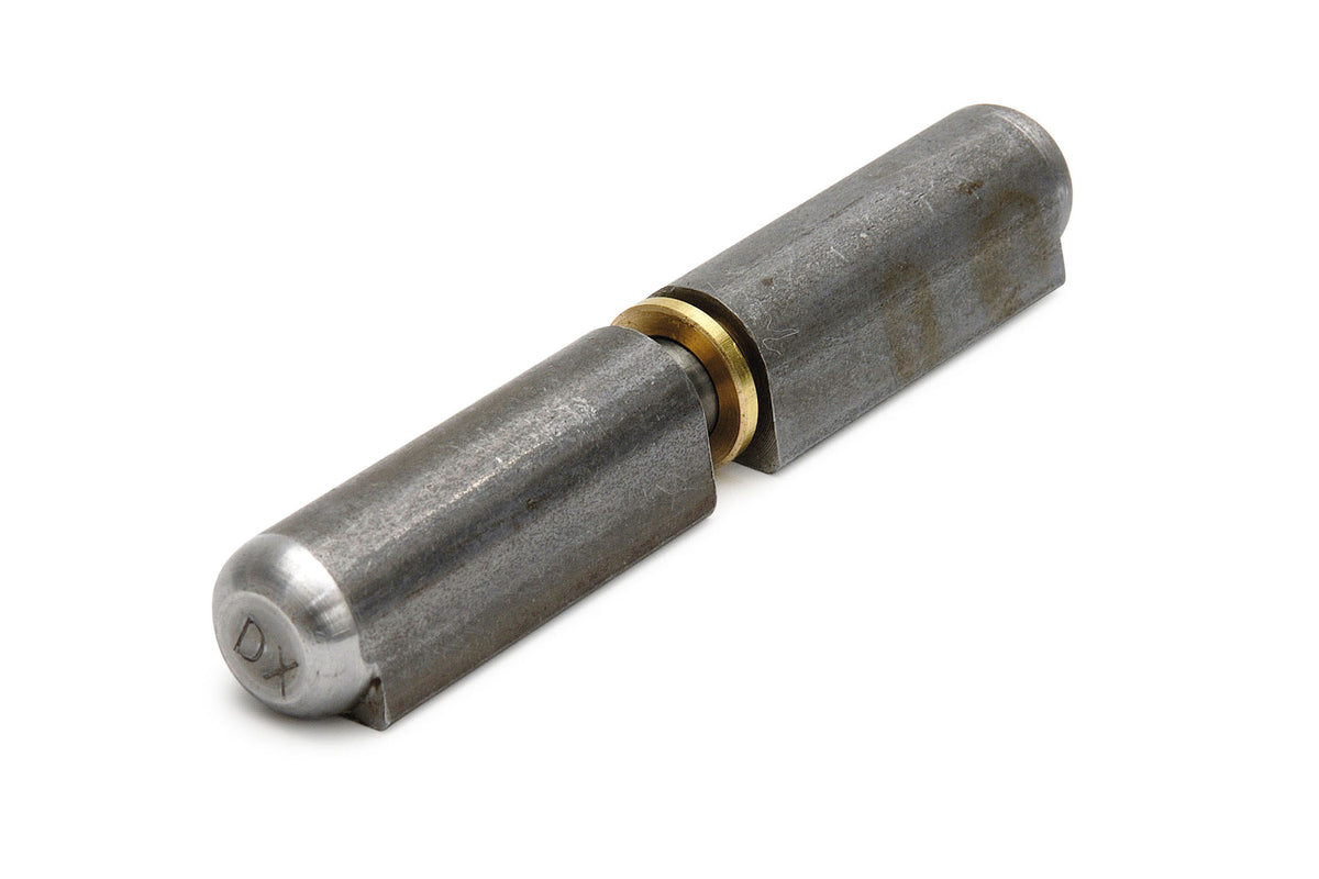 Dulimex DX aanlaspaumelle HPL-WR 160 x 20 mm blank staal met messing ring, vooraanzicht