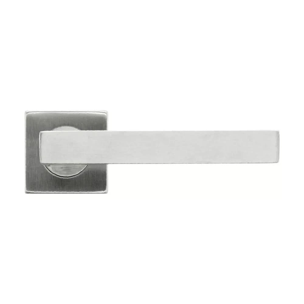HDD Pro deurkruk Flat Kubic-shape RVS geborsteld vooraanzicht