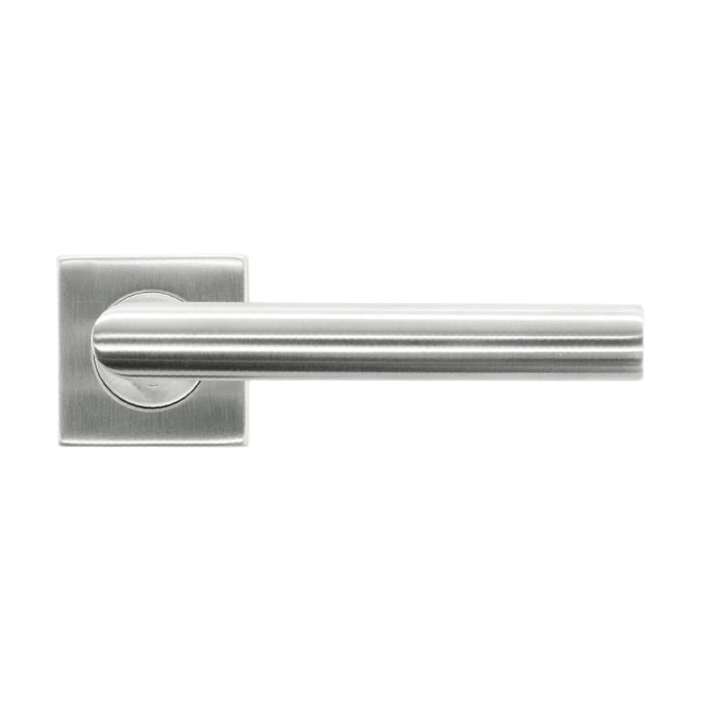 HDD Pro deurkruk Flat Square I-shape RVS geborsteld vooraanzicht