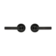 HDD Pro deurkruk RAILY L+L ZWART STRUCTUUR UV – vooraanzicht