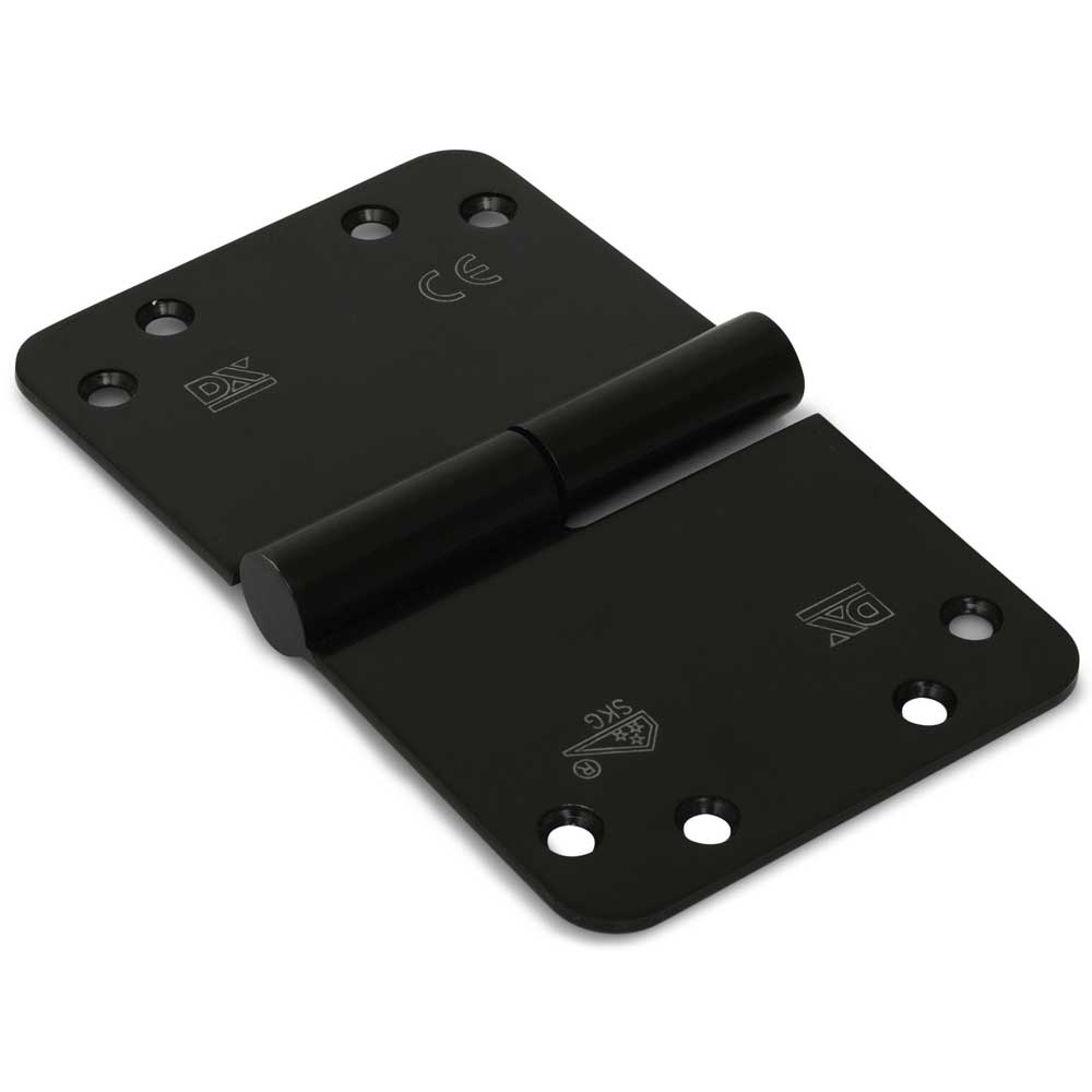 Dulimex DX kantellaaf kogelstiftpaumelle 125x89 mm mat zwart vooraanzicht