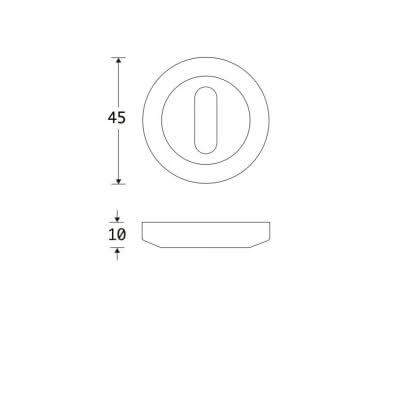 Artitec sleutelrozet 45 mm charme hout detail