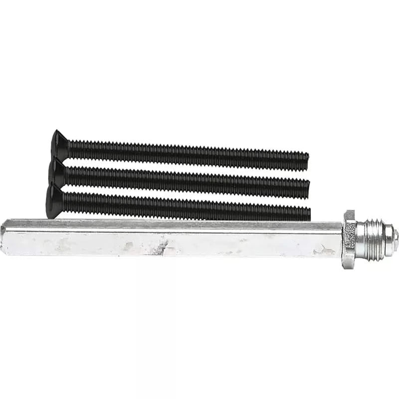 AXA wisselstift-verlengset 110 mm met boutenset zwart, vooraanzicht