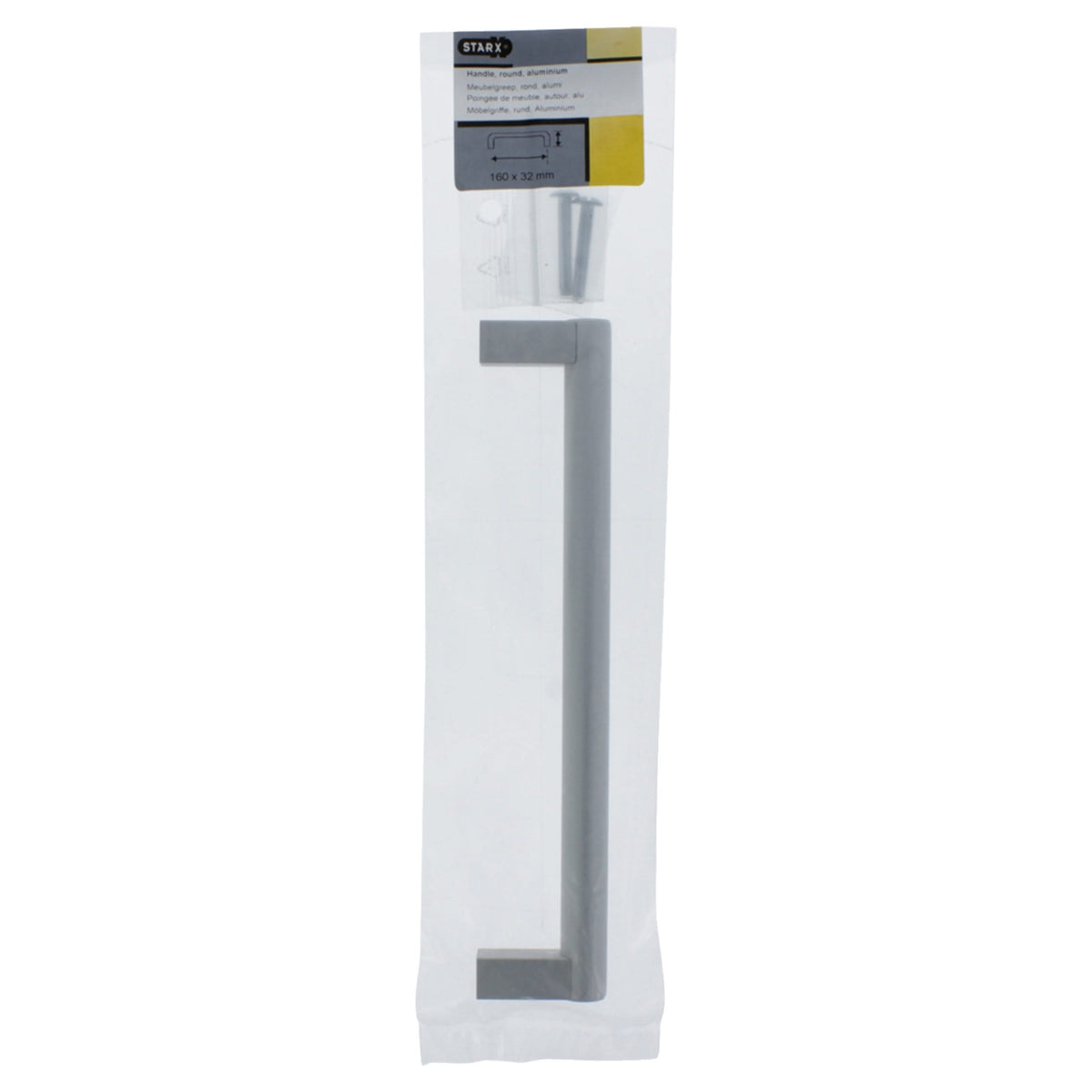 Starx meubelgreep rond 160 mm aluminium – zijaanzicht