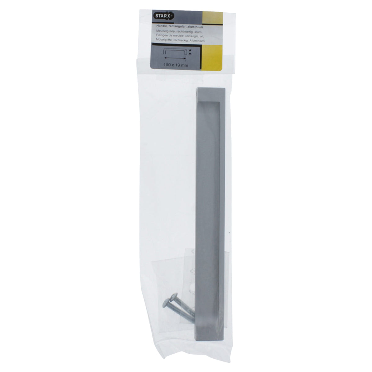 Starx meubelgreep rechthoekig 160 mm aluminium detailfoto