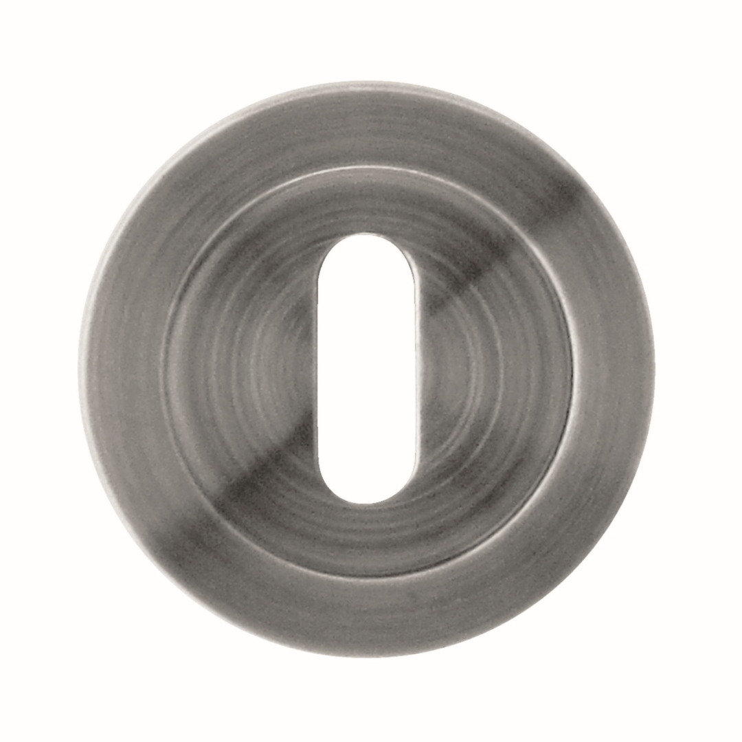 HDD Pro sleutelplaatje rond draairozet inox look vooraanzicht