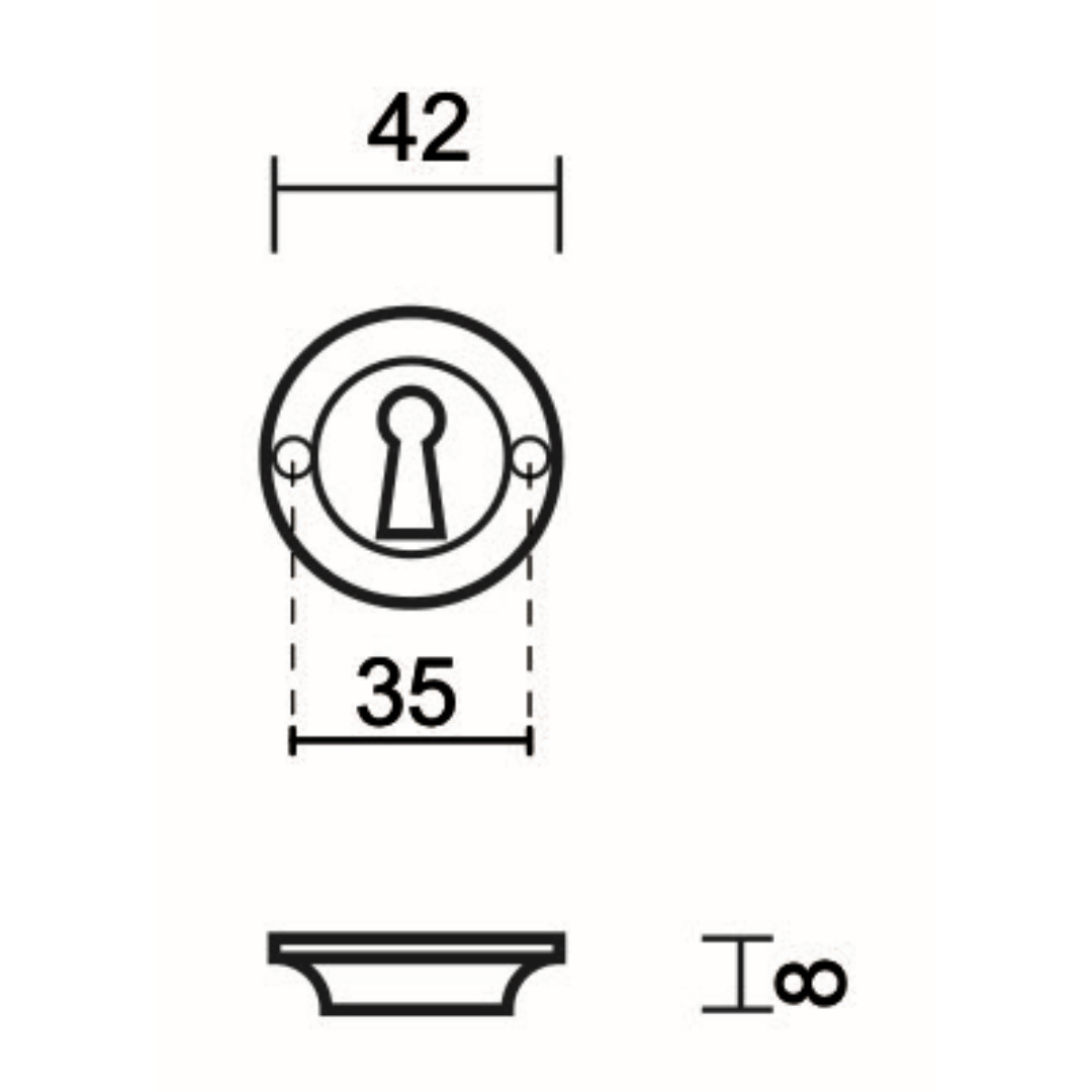 HDD Pro sleutelrozet inox plus Ø43 mm – detail