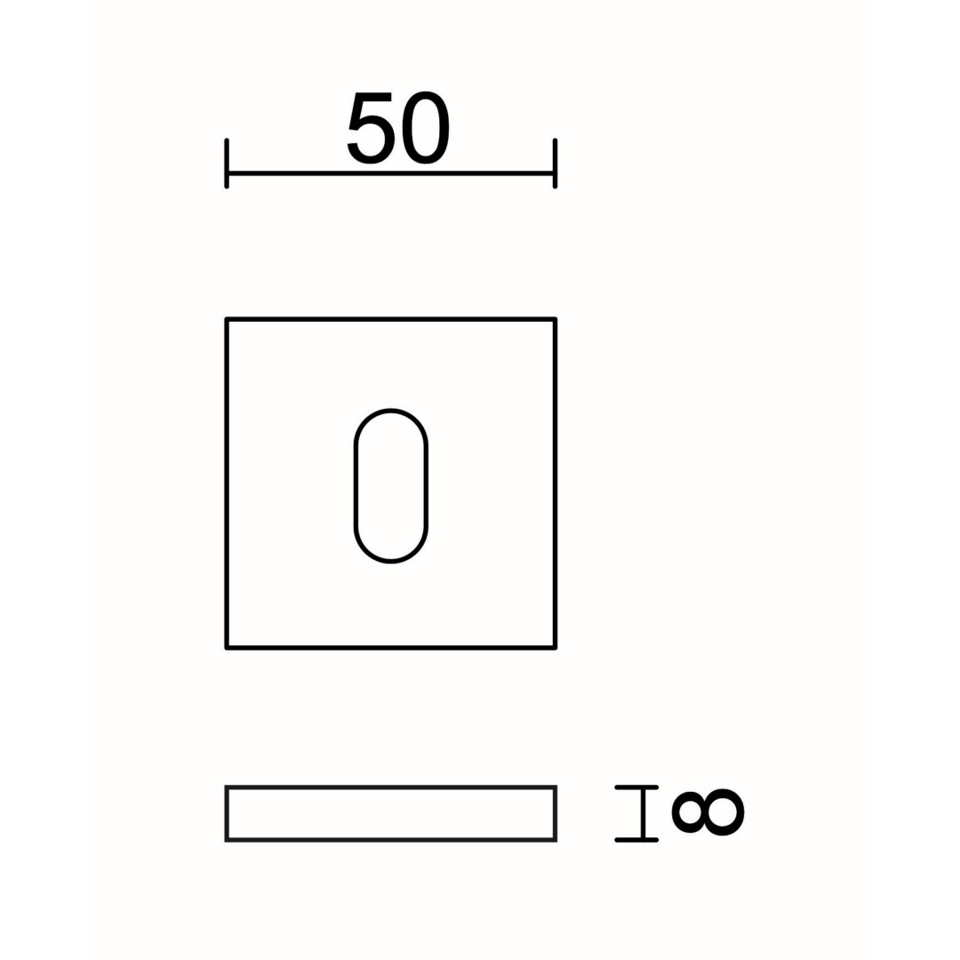 HDD Pro sleutelplaatje Square Shape inox geborsteld detail