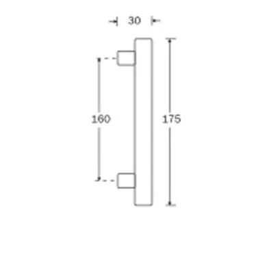 Artitec meubelgreep Quadrato 230mm geanodiseerd detailfoto
