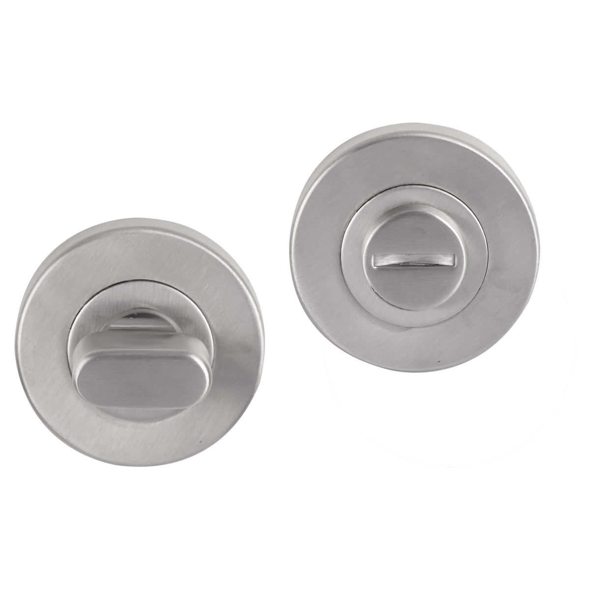 Differnz wc-rozet mat chroom rond 53 mm vooraanzicht