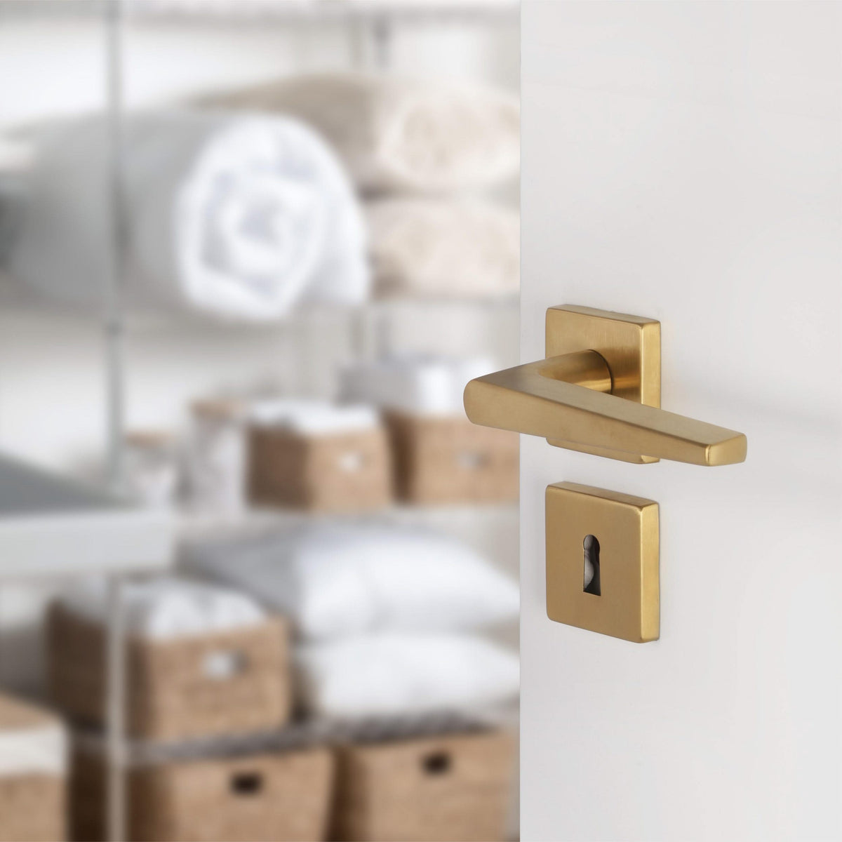 Differnz rozet met sleutelgat goud vierkant productafbeelding