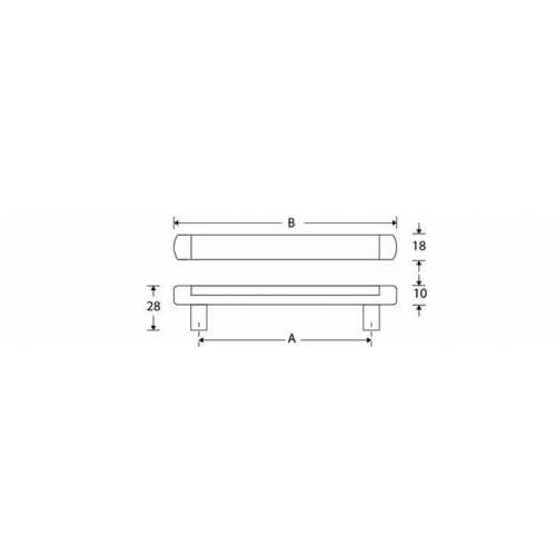 Artitec meubelgreep Dual 160 mm glans nikkel detail