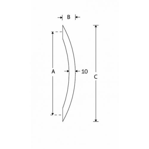 Artitec meubelgreep Arch 117 mm RVS mat detail
