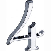 Artitec Mi Satori huisnummer 4 Roman 50mm glans chroom - vooraanzicht
