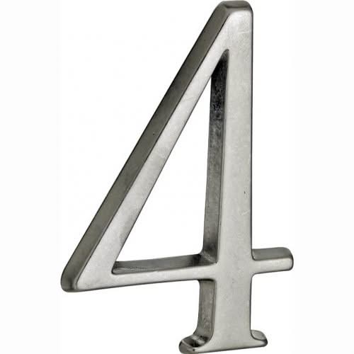 Artitec Mi Satori huisnummer 4 Roman 120 mm antiek chroom mat – vooraanzicht