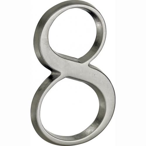 Artitec Mi Satori huisnummer 8 Roman 120 mm antiek chroom mat – vooraanzicht