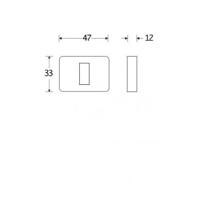 Artitec sleutelrozet Minimal/Maximal glans chroom detail