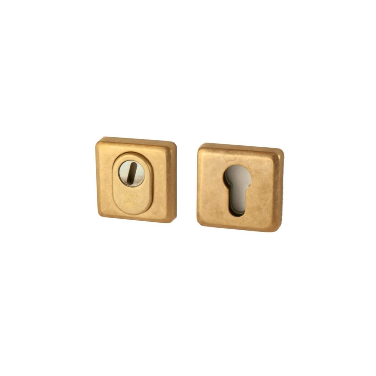 Hardbrass voordeurset Charley/Zenith messing getrommeld detail 2
