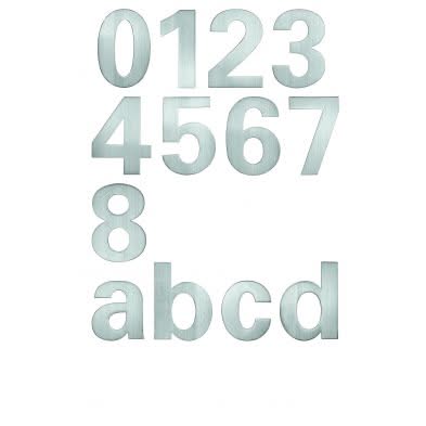 Artitec huiscijfer 2 rvs mat 120 mm vooraanzicht