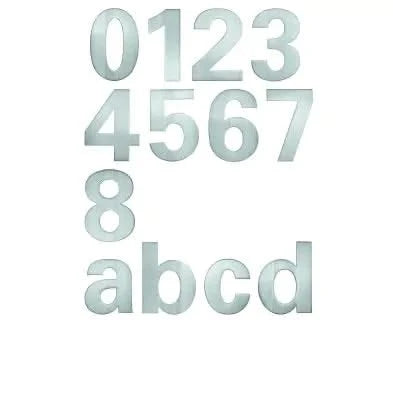 Artitec huiscijfer 4 rvs mat 120 mm vooraanzicht