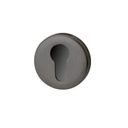 Hard Brass cilinderrozet Artax PVD gun metal – vooraanzicht