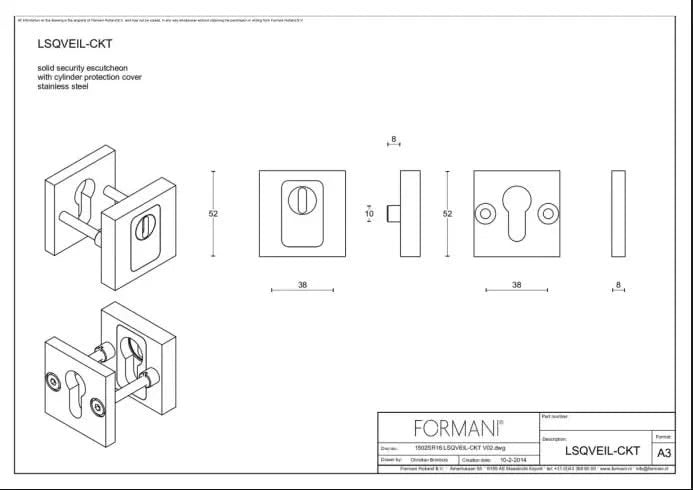 Formani LSQVEIL-KT veiligheidsrozet mat zwart - detail