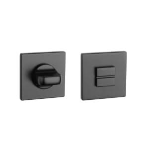Aprile Prestige WC-garnituur rozet Mat zwart 52 x 52 mm - vooraanzicht