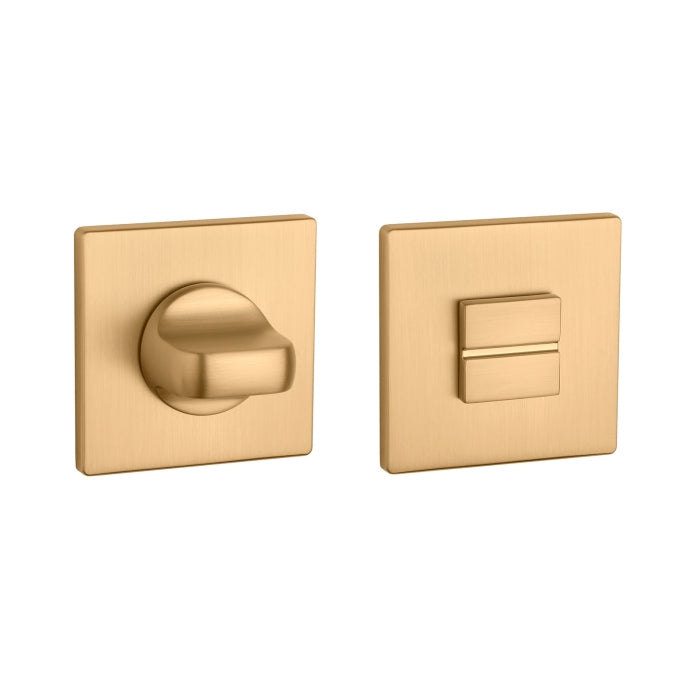 Aprile Prestige WC-garnituur rozet Goud mat 52 x 52 mm - vooraanzicht