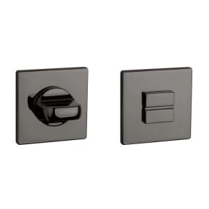 Aprile Prestige WC-garnituur rozet Antraciet gepolijst PVD 52 x 52 mm - vooraanzicht