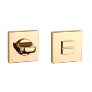 Aprile Premium WC-garnituur rozet Goud gepolijst 52 x 52 mm - vooraanzicht